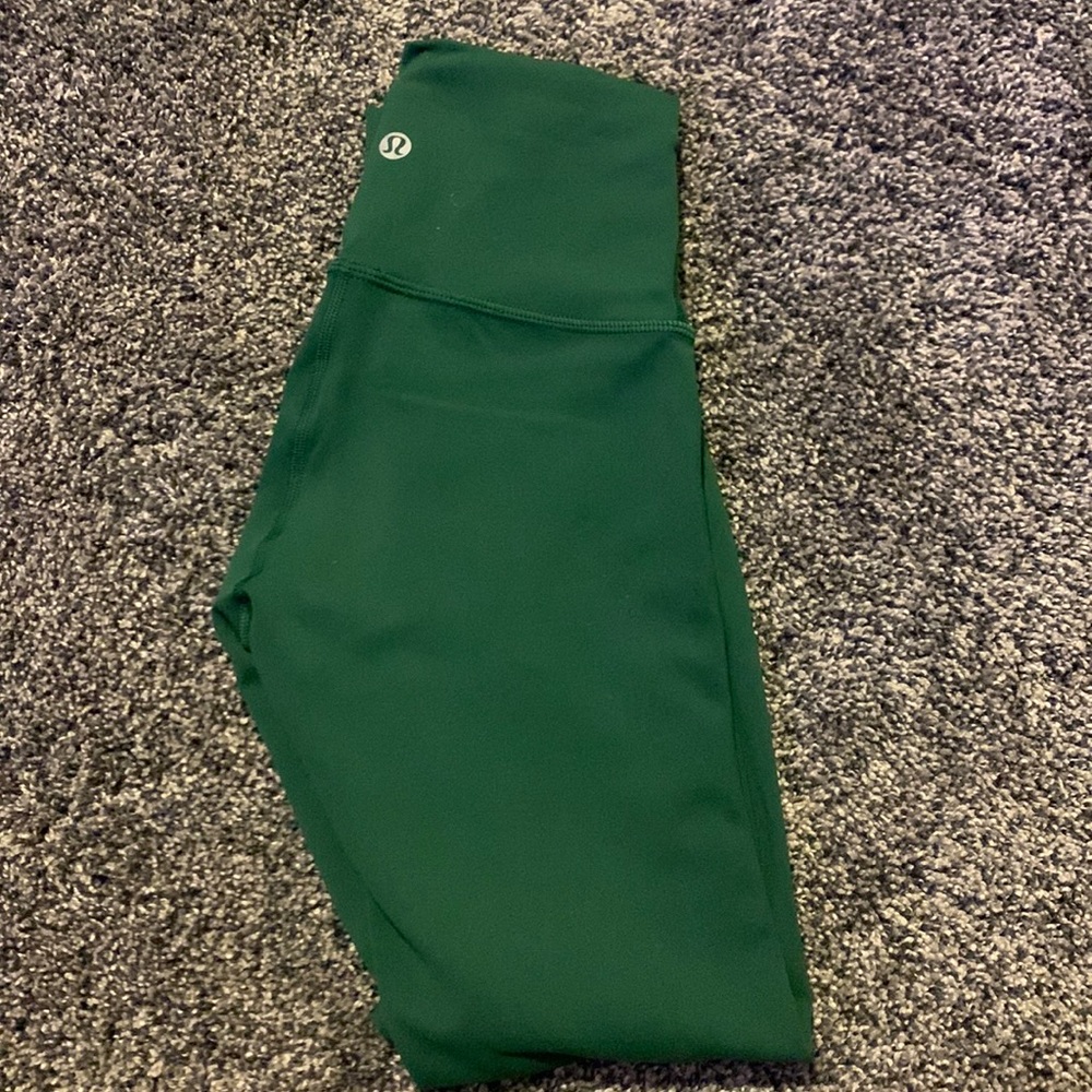 Lululemon wunder train highrise tight 25” green leggings size 0